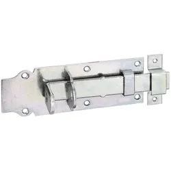 Schlossriegel gerade,mit befestigter Schlaufe, 180x72 mm, galvanisch verzinkt, dickschichtpassiviert