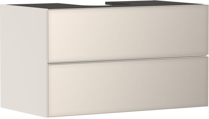 Hansgrohe Xevolos E Waschtischunterschrank 54191790 980x555x550mm, 2 Schubladen, sandbeige matt, sandbeige metallic