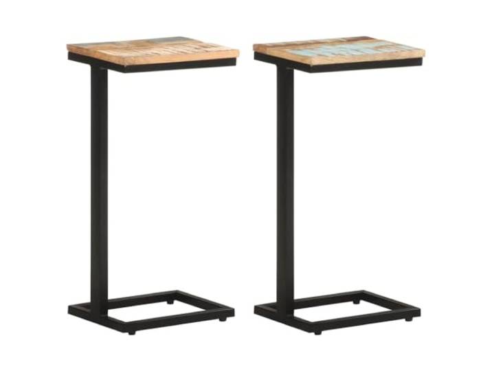 Heofavd Beistelltisch 2er Set 31,5x24,5x64,5cm Altholz Massiv Couchtisch