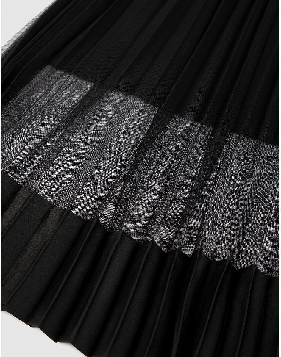 IKKS Jupe longue plissée en tulle