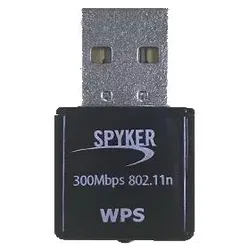 Spyker Adaptateur WIFI USB 802.11N 300 Mbps (USB), Netzwerk Adapter, Schwarz