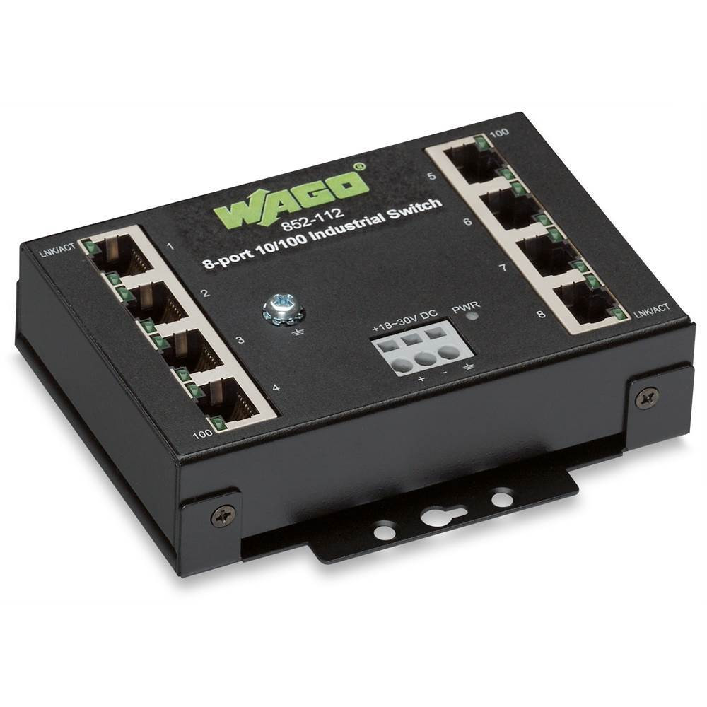 WAGO Industriële ECO-switch met 8 poorten en 100Base-TX, 73,8 mm