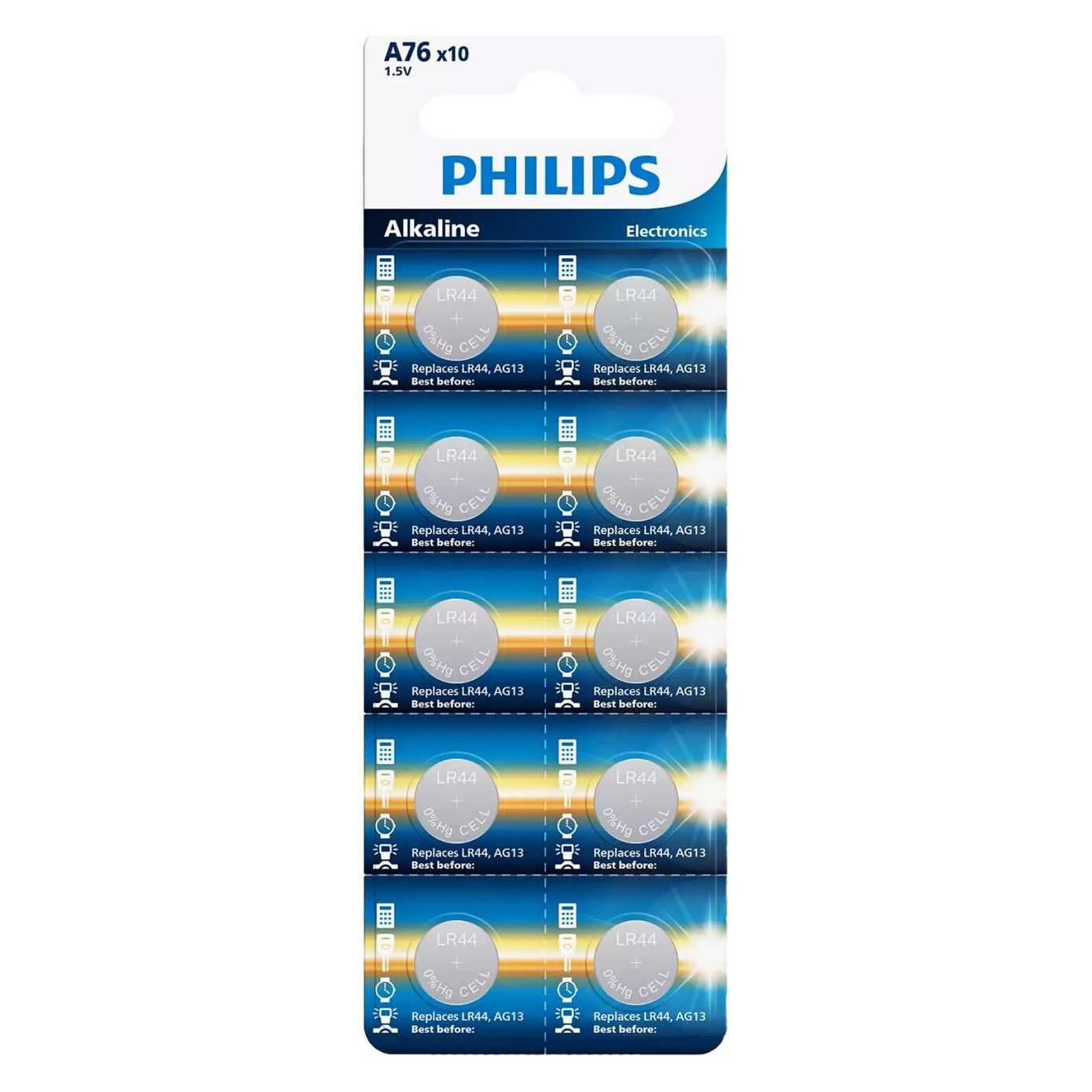 Philips 10x LR44/A76/LR1154 (10 Stk., LR44) (A76P10B/10)