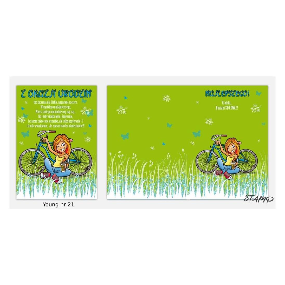Stamp Junge B6 Karte + Umschlag Muster Nr. 21 Geburtstag (41943705)