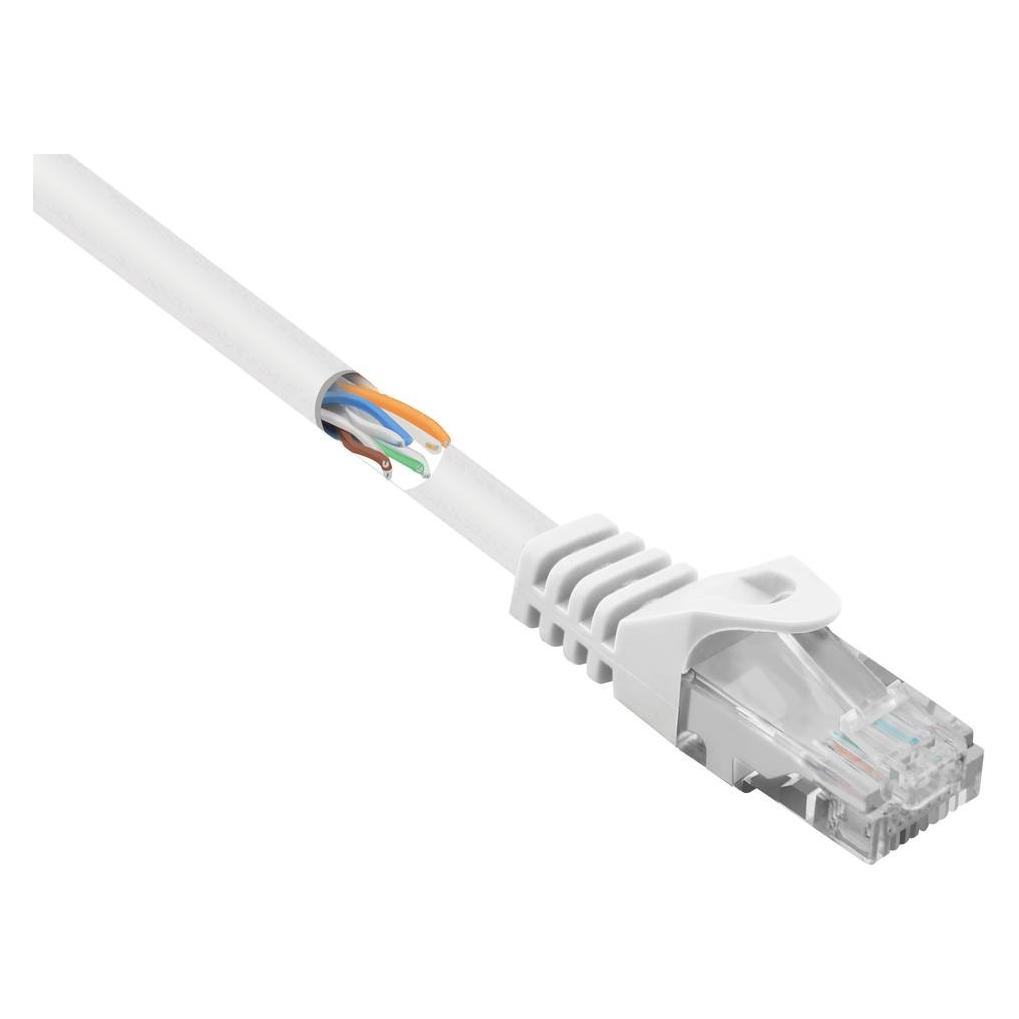 Renkforce RJ45 CAT 5e U/UTP 2.00 m Weiss mit Rastnasenschutz 1 St. (U/UTP, CAT5e, 2 m) (null)
