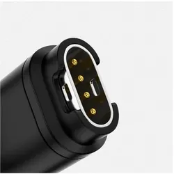PowerGuard Lightning to Garmin Smartwatch Charge Adapter Ladeadapter, Smartwatch Zubehör, Grau, Schwarz