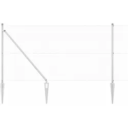 vidaXL Zaunpfosten Silber 10 x 1,4 m (19 x 19 mm Drahtgewebe) Stahl
