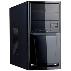 Linkworld Geh Micro ATX 7271-23 o.N. (B) 2x USB3.0 (Flex-ATX, mATX, Mini-ATX), PC Gehäuse, Schwarz