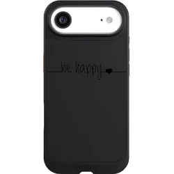 Nivocase Hülle für Apple iPhone Air Handyhülle NIVOcore Case Schwarz Glück Statement Motiv ohne Hintergrund (Apple iPhone Air), Smartphone Hülle, Schwarz