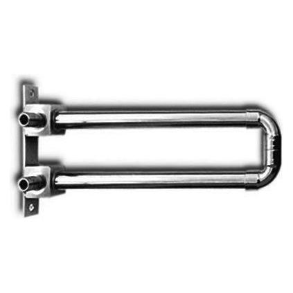 Kan therm brass elbow Push 14x2 300mm with 15mm copper pipe with holder combined nickel-plated 9015. (21031137)