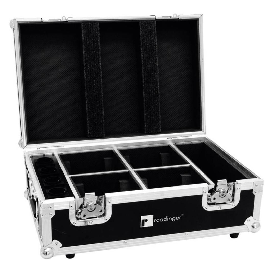 Roadinger Flight 4x AKKU TL3 Trusslight QuickDMX Ladefunktion (Lichttechnik Case) (31005126)
