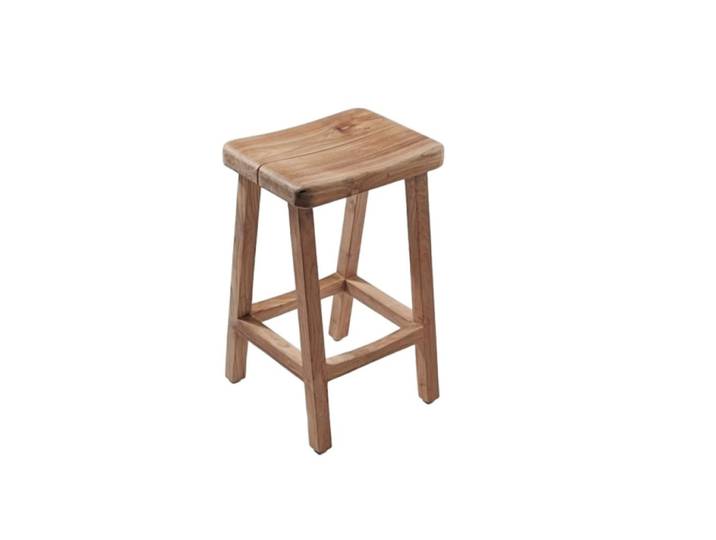 Tabouret de bar en teck massif