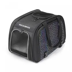 Transport-Fahrradtasche Katzen Hunde max. 10kg – Schwarz