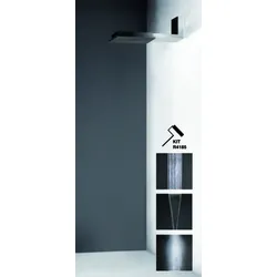 Gessi Minimali, Multifunktions-Duschsystem 350x350 Strahlart Regen/Schwall/Nebel inklusive Befestigung Wandmontage, 57915187, Farbe: Bronze Antik
