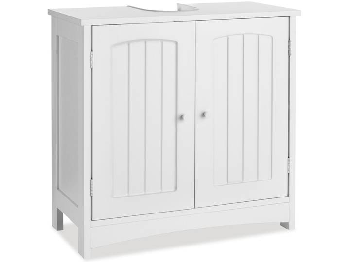 Waschbeckenunterschrank Jasper, 2 Fächer, Belastbarkeit 35 kg - weiss