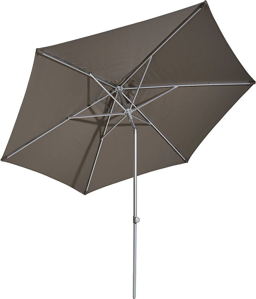 kaiserkraft Sonnenschirm, eckiges Design, Ø 3000 mm, Gestell Alu, taupe