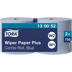 Tork Starke Mehrzweck Papierwischtücher Blau W1/2, Saugfähig, 2 × 750 Blatt, 130052