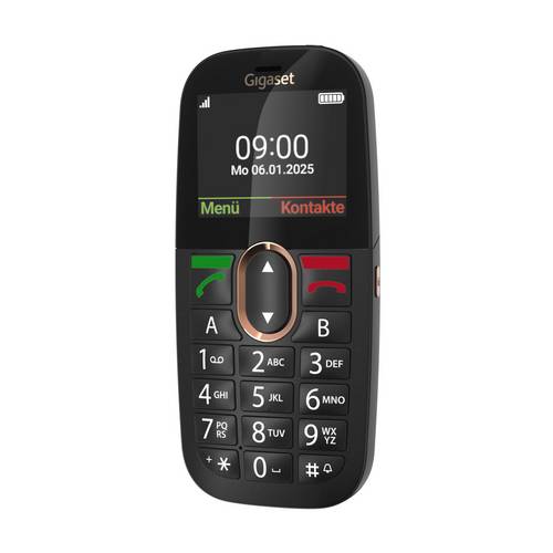 Gigaset GL695 Senioren-Handy SOS Taste, Hörgeräte-kompatibel Schwarz