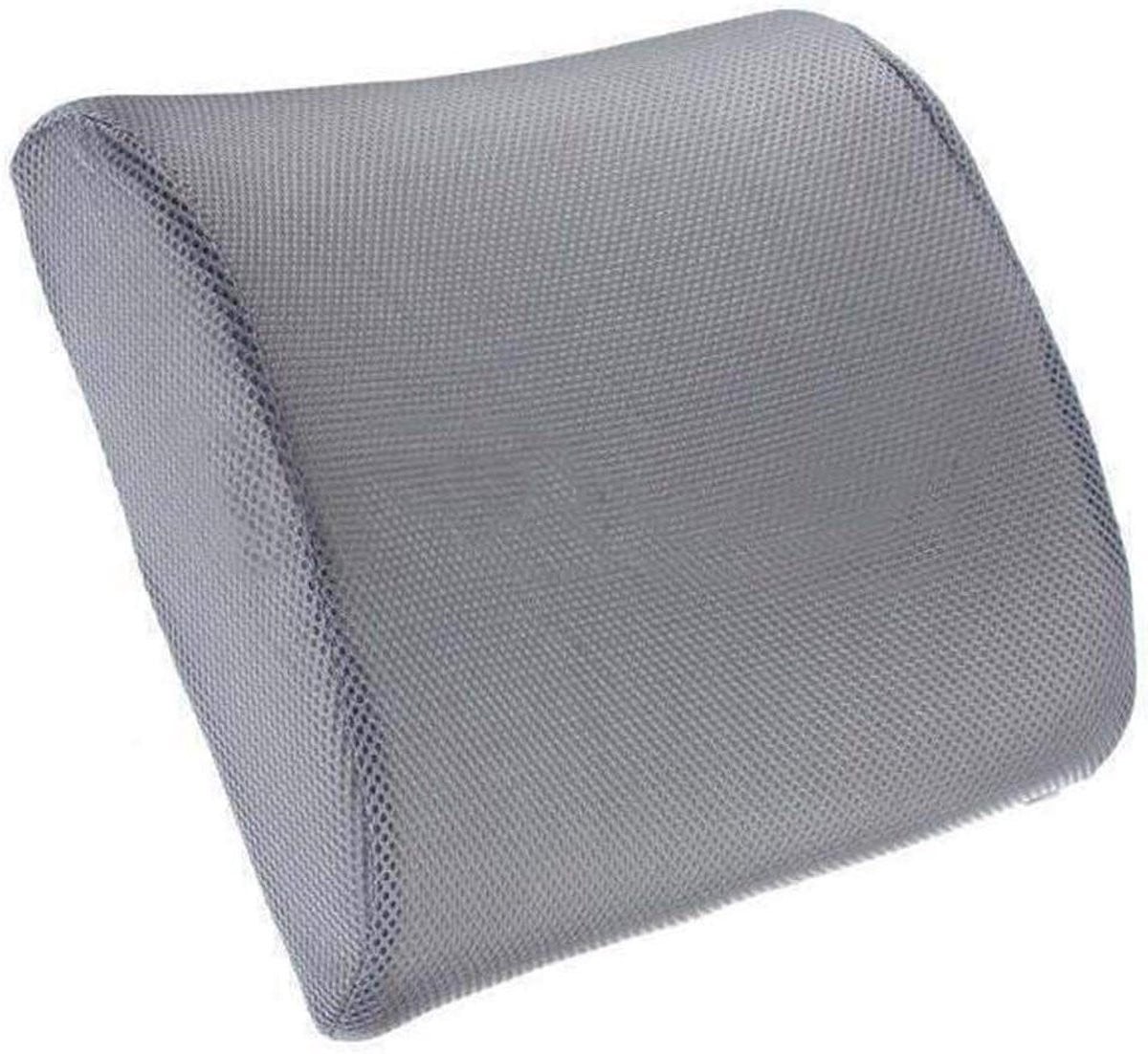 Grijs Lumbale Steunkussen van Geheugenschuim met Ergonomisch Ontwerp - B/D/H: 33 x 31 x 11 cm