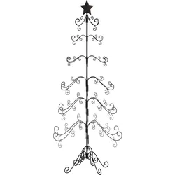 vidaXL Metall-Weihnachtsbaum für Dekorationen Schwarz 180 cm