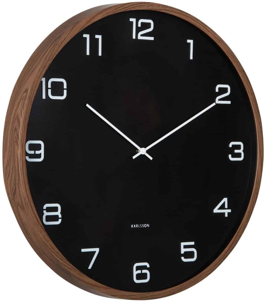 Karlsson Wandklok Delicado Large - Zwart - Ø 50,8 cm - Analoge Wandklok