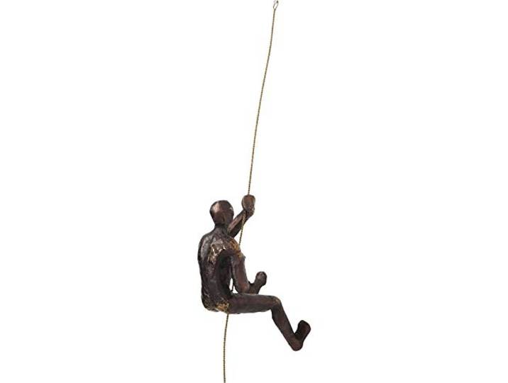 Kare Design Wandobjekt Climber Rope, Braun, 23x14x9 cm, Deko Objekt, Deko Figur, Wandschmuck, Wohnaccessoire, Kletterer Motiv, Wohnzimmer