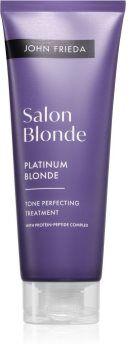 John Frieda Salon Blonde Tone Perfecting Treatment creme com cor para enfatização de cor de cabelo tom Platinum Blonde 120 ml. Salon Blonde Tone Perfecting Treatment
