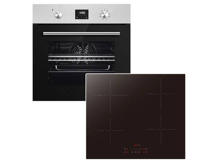 PKM Backofen-Set Einbaubackofen 8 Funktionen+ PKM Induktionskochfeld Boost Touch Slider, mit Nein