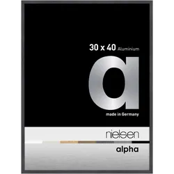 Nielsen Bilderrahmen Alpha Aluminium Normalglas / Floatglas / Grau / 30 x 40