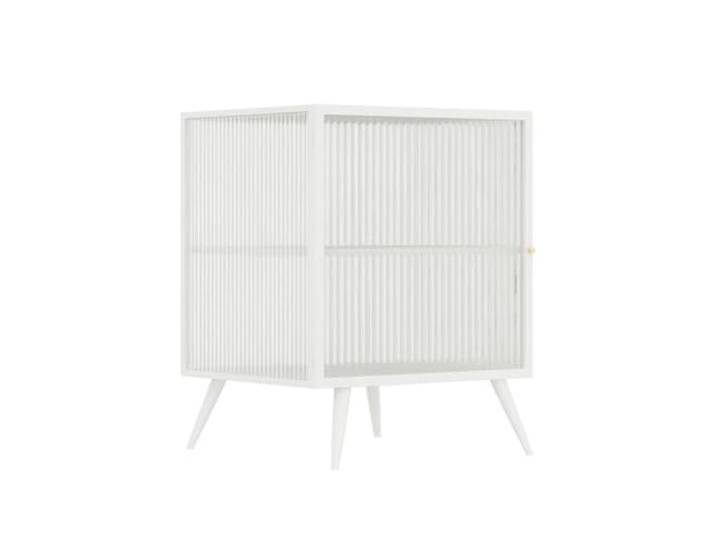 YCCHAH Bett mit Stauraum Nachttisch, schlicht, modern, for kleine Wohnung, B&, Wohnzimmer, Sofa, Aufbewahrungsschrank, Schlafzimmer, Glas-Nachttisch Desktop(A)