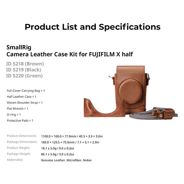 SmallRig Leather Case Kit für X half Braun (5218)