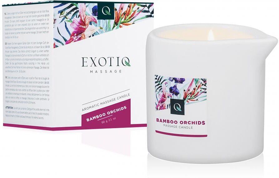 Exotiq Massage Bougie de massage orchidées en bambou - 60 g