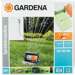 Gardena, Rasensprenger, Sprinklersystem Komplett-Set 8221 (Sprühregner, Versenkregner)