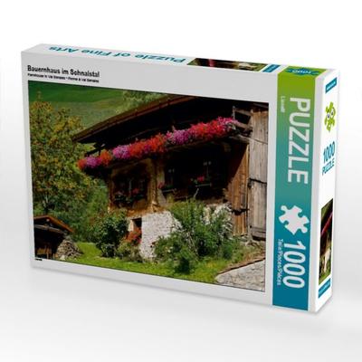 CALVENDO Puzzle Bauernhaus im Schnalstal | 1000 Teile Lege-Größe 64x48cm Foto-Puzzle für glückliche Stunden