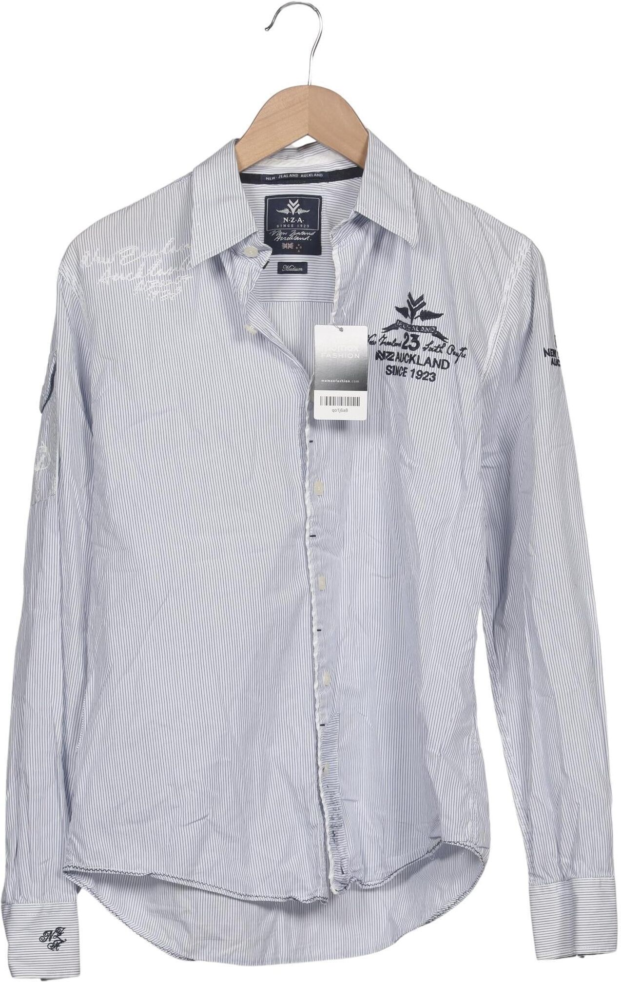 NZA NEW Zealand Auckland Herren Hemd, Hellblau, Gr. M, Baumwolle - Second Hand