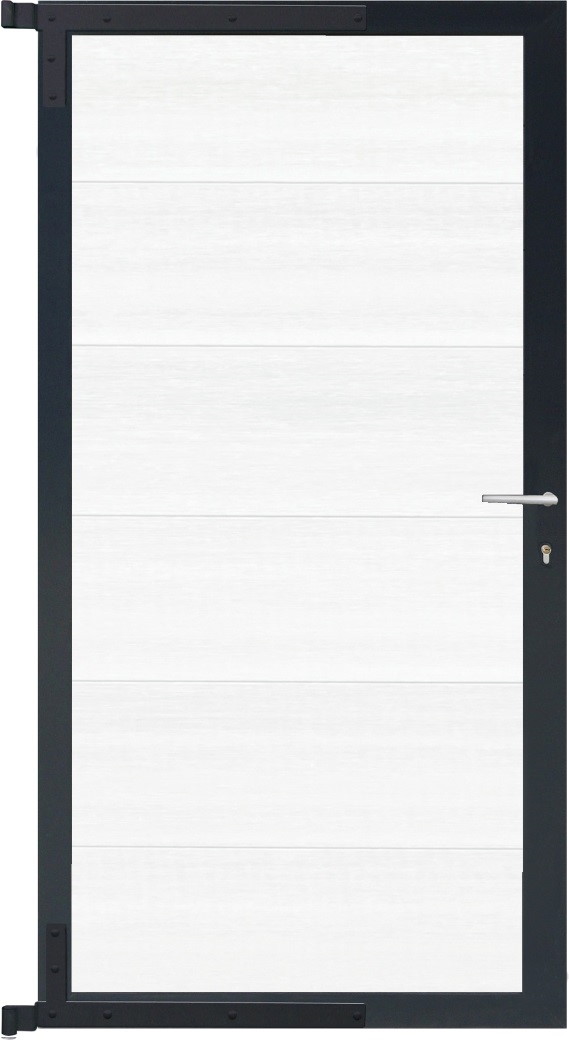 TETZNERJENT ELZE-Tor-Komplettset 90 x 173 cm, Füllung weiß 16971085