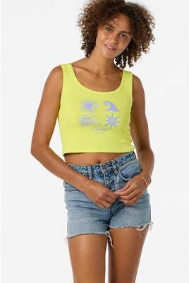 O'Neill s Shell Star Hawaii Scoopneck Tank Top in Safety Yellow, Size Small