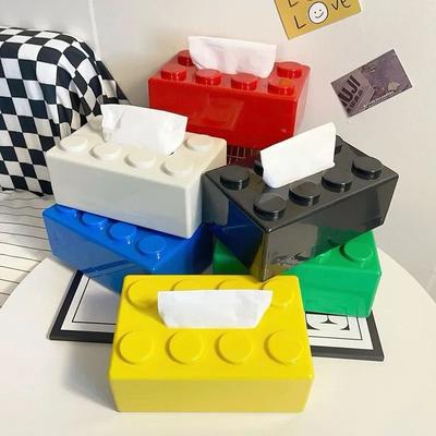 Uplifted Finds Building Block Creative Tissue Box   High Aesthetic Decorative Napkin Holder & Household Storage Case black