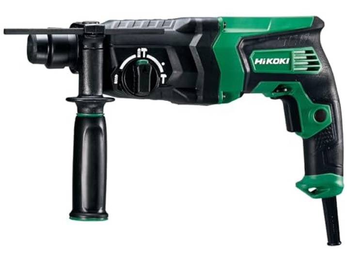 HIKOKI 57201138 - Martillo ligero combinado SDS-Plus 3 posiciones 830W 2.9J 1100 rpm 4300 imp hasta 26 mm hormigón con maletín DH26PC2Z
