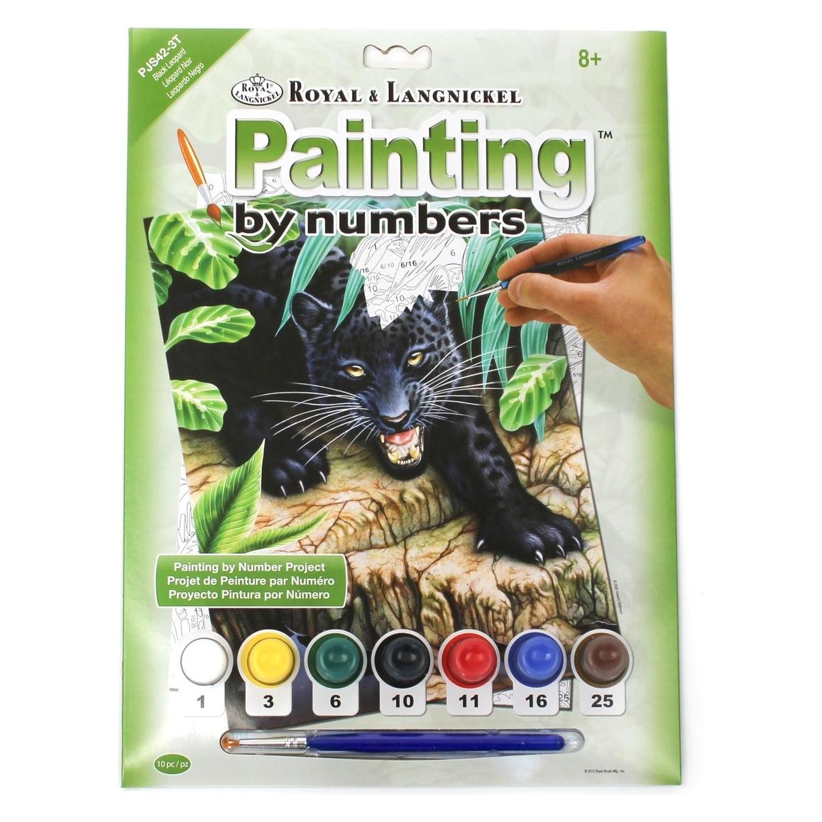 Magni Royal & Langnickel - Malen nach Zahlen Schwarzer Panther, enthält Farben und Pinsel, für Erwachsene (32835268)