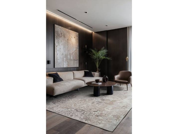 Tapis HERIS GRIS 140x200cm - Beneffito - Élégance et durabilité