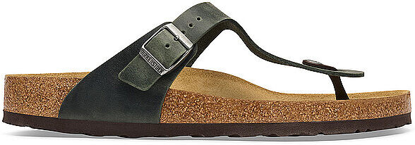 BIRKENSTOCK Damen Pantoletten Gizeh Oiled Leather olive   39 W
