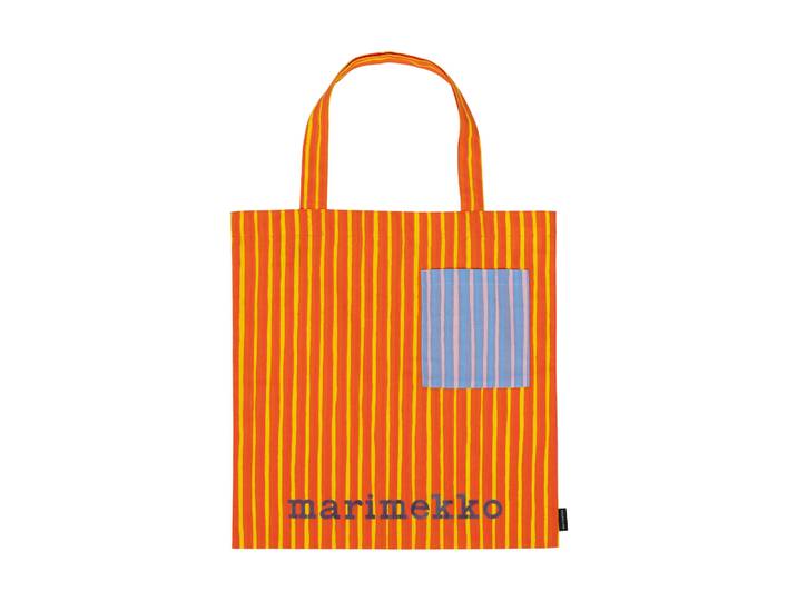 Marimekko Sac en tissu Piccolo Orange, avec poche, 43x44