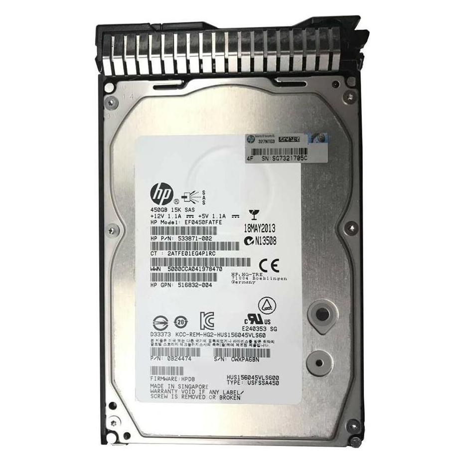 HPE 450.0GB Hard Drive SAS (0.45 TB, 3.5") (EF0450FATFE)