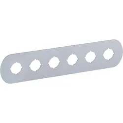 ABB MA6-1009 Beschrift-Schild 6 Befehlsstellen, schwarz-silber, Position 1 gelb für 1SFA611930R1009 MA61009