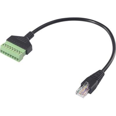 Renkforce RJ45 Netzwerk Adapterkabel [1x RJ45-Stecker 8p8c - 1x Klemmanschluss] 30cm Schwarz