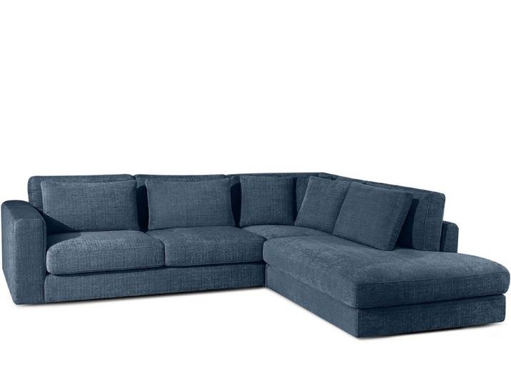 KONSIMO® Ecksofa VERUS edle Verarbeitung und Komfort, luxuriös, Premiumqualität aus EU, Maße: 297x84x116/248 cm, Kissen regulieren die Tiefe und stützen die Lendenwirbelsäule, Traditionelles Design und Komfort, handgefertigt, Chenille-Stoff