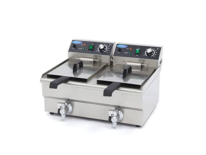 Maxima Frituurpan - 2x 10 L - 2 Manden - met Tapkraan