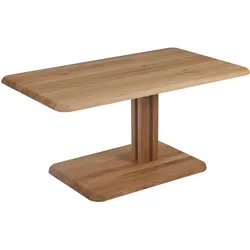 COUCHTISCH Carolann höhenverstellbar 100 x 60 x 48,5-67,5 Wohnzimmertisch Massivholz Wildeiche