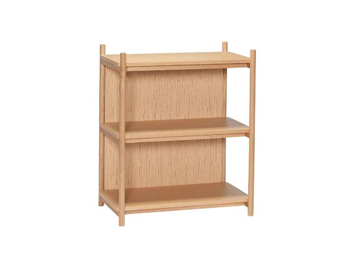 Étagère en bois clair beige, 3 étagères, à poser, droite - Hübsch
